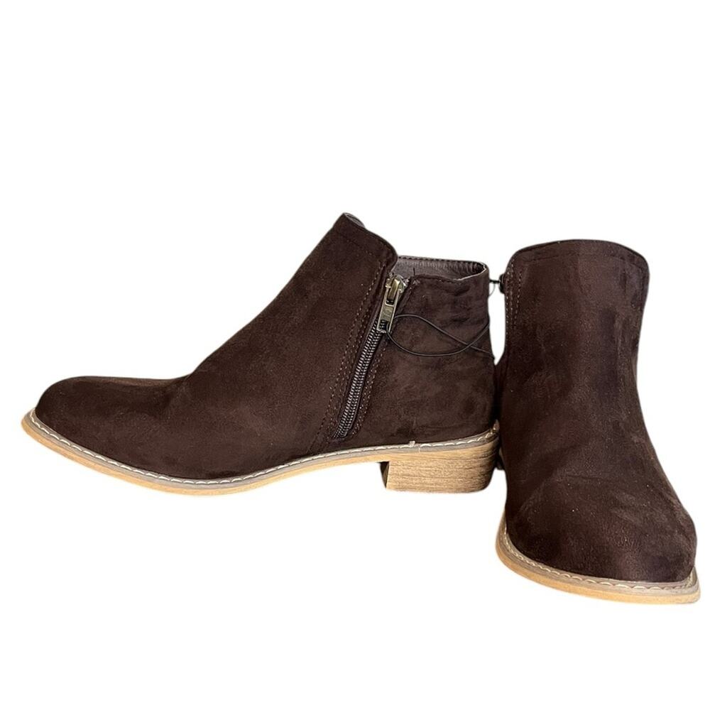 NWOB‎ SEVEN7 Cisco Kid Bootie Brown Vegan Suede Ankle Boots Men's Size 10